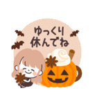 モノトーンLongちゃん・ハロウィン（個別スタンプ：28）