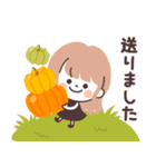 モノトーンLongちゃん・ハロウィン（個別スタンプ：32）