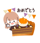 モノトーンLongちゃん・ハロウィン（個別スタンプ：38）