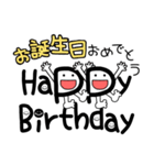 【英語】祝！手描き文字♡100（個別スタンプ：11）