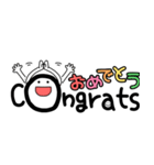 【英語】祝！手描き文字♡100（個別スタンプ：13）