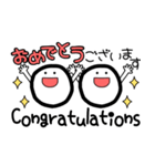 【英語】祝！手描き文字♡100（個別スタンプ：14）