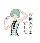 毎日使えるレトロ姉さん/大人女子用（個別スタンプ：27）