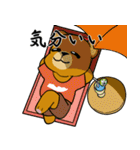 はいいろくまと夏 4（個別スタンプ：34）