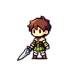 RPG風ドット絵ミニキャラクター（個別スタンプ：3）