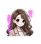 ふんわり女子の日常♡お誘い編（個別スタンプ：3）