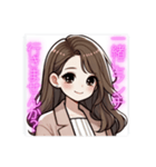 ふんわり女子の日常♡お誘い編（個別スタンプ：5）