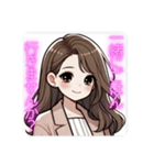 ふんわり女子の日常♡お誘い編（個別スタンプ：8）