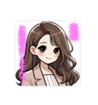 ふんわり女子の日常♡お誘い編（個別スタンプ：12）