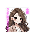 ふんわり女子の日常♡お誘い編（個別スタンプ：17）