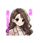 ふんわり女子の日常♡お誘い編（個別スタンプ：18）