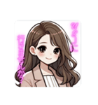 ふんわり女子の日常♡お誘い編（個別スタンプ：21）