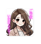 ふんわり女子の日常♡お誘い編（個別スタンプ：23）