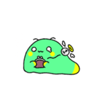 緑黄生物(白文字)（個別スタンプ：10）
