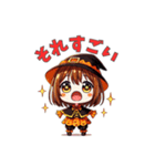 ハロウィン限定！魔女のかわいいスタンプ（個別スタンプ：4）