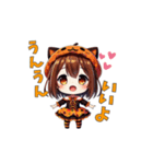 ハロウィン限定！魔女のかわいいスタンプ（個別スタンプ：6）