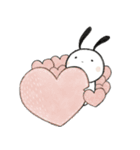 炭のうさぎ（個別スタンプ：1）