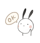 炭のうさぎ（個別スタンプ：3）