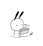 炭のうさぎ（個別スタンプ：8）