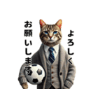 サッカー大好き猫の日常会話スタンプ（個別スタンプ：19）