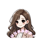 ふんわり女子の日常♡褒め言葉・嬉しい言葉（個別スタンプ：1）