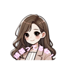 ふんわり女子の日常♡褒め言葉・嬉しい言葉（個別スタンプ：3）