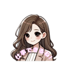 ふんわり女子の日常♡褒め言葉・嬉しい言葉（個別スタンプ：7）