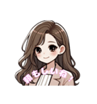 ふんわり女子の日常♡褒め言葉・嬉しい言葉（個別スタンプ：8）