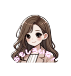 ふんわり女子の日常♡褒め言葉・嬉しい言葉（個別スタンプ：9）