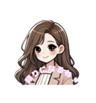 ふんわり女子の日常♡褒め言葉・嬉しい言葉（個別スタンプ：12）