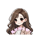 ふんわり女子の日常♡褒め言葉・嬉しい言葉（個別スタンプ：14）