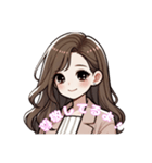 ふんわり女子の日常♡褒め言葉・嬉しい言葉（個別スタンプ：16）