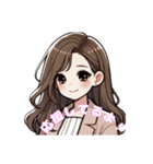 ふんわり女子の日常♡褒め言葉・嬉しい言葉（個別スタンプ：17）