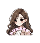 ふんわり女子の日常♡褒め言葉・嬉しい言葉（個別スタンプ：18）