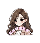 ふんわり女子の日常♡褒め言葉・嬉しい言葉（個別スタンプ：19）