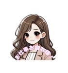 ふんわり女子の日常♡褒め言葉・嬉しい言葉（個別スタンプ：21）