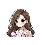 ふんわり女子の日常♡褒め言葉・嬉しい言葉（個別スタンプ：24）