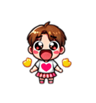 可愛いキャラクタースタンプ(動きありver.)（個別スタンプ：3）