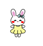 うさぎ♡らぴぴ♡(Cute rabbit)文字なしver（個別スタンプ：4）