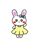 うさぎ♡らぴぴ♡(Cute rabbit)文字なしver（個別スタンプ：5）