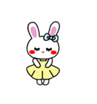 うさぎ♡らぴぴ♡(Cute rabbit)文字なしver（個別スタンプ：6）