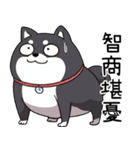 過剰反応する黒柴犬（個別スタンプ：36）