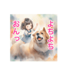 犬と少女の友情物語（個別スタンプ：13）