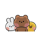 ちまちまうごく！LINE FRIENDS minini（個別スタンプ：18）