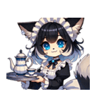 ちびぬこメイド（個別スタンプ：3）