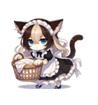 ちびぬこメイド（個別スタンプ：11）