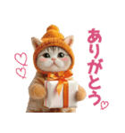 みかんニット帽が可愛い スコティッシュ猫（個別スタンプ：7）