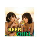 夏だ！女だ！ビールだ！水着だ！（個別スタンプ：9）