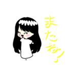 子ども絵：女の子の日常リアクション（個別スタンプ：5）