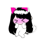 子ども絵：女の子の日常リアクション（個別スタンプ：8）